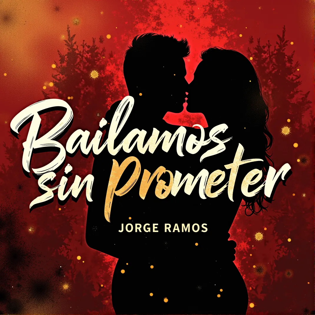 Portada del single “Bailamos sin Prometer” de Jorge Ramos, con una pareja o silueta bailando suavemente frente a una ventana nocturna o sobre un fondo degradado romántico, transmitiendo intimidad sin promesas, con el título destacado en la parte superior.