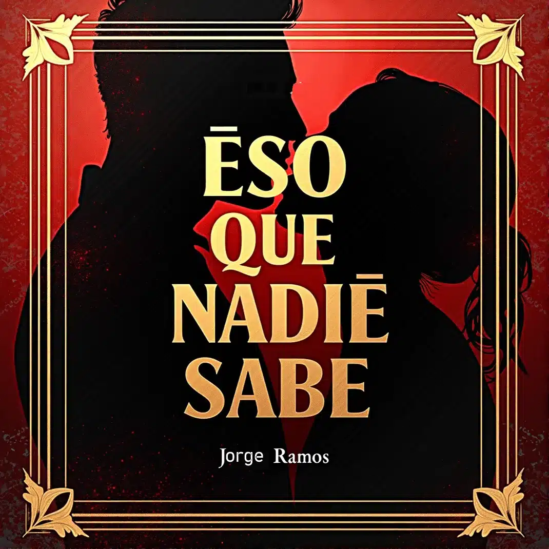Portada del single "Eso Que Nadie Sabe" de Jorge Ramos: escena nocturna en una ciudad europea con una pareja bailando en un rincón iluminado, colores cálidos y neón suave que simbolizan un amor secreto.