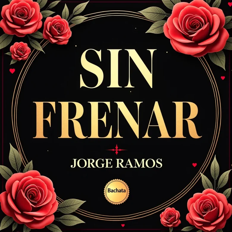 Portada “Sin Frenar”: atmósfera nocturna y sensual con estética bachata moderna; tipografía firme, energía de pista y tensión romántica de coqueteo y deseo.
