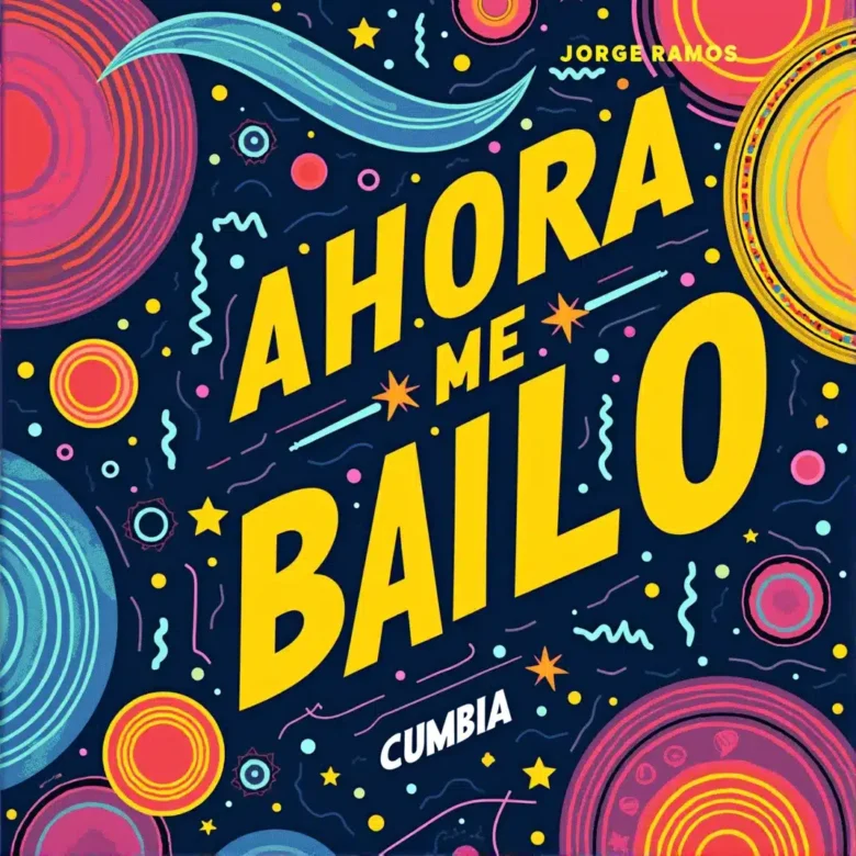 Portada cuadrada con una mujer empoderada bailando cumbia en una pista nocturna, luces de neón cálidas, movimiento de cintura, energía festiva y tipografía clara con el título “Ahora Me Bailo Pa’ Mí”.
