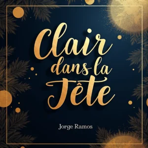 Portada “Clair Dans La Tête”: estética sobria y luminosa con sensación de claridad mental; luz suave y limpia, composición minimal, tipografía elegante y mood de calma, paz y decisión.