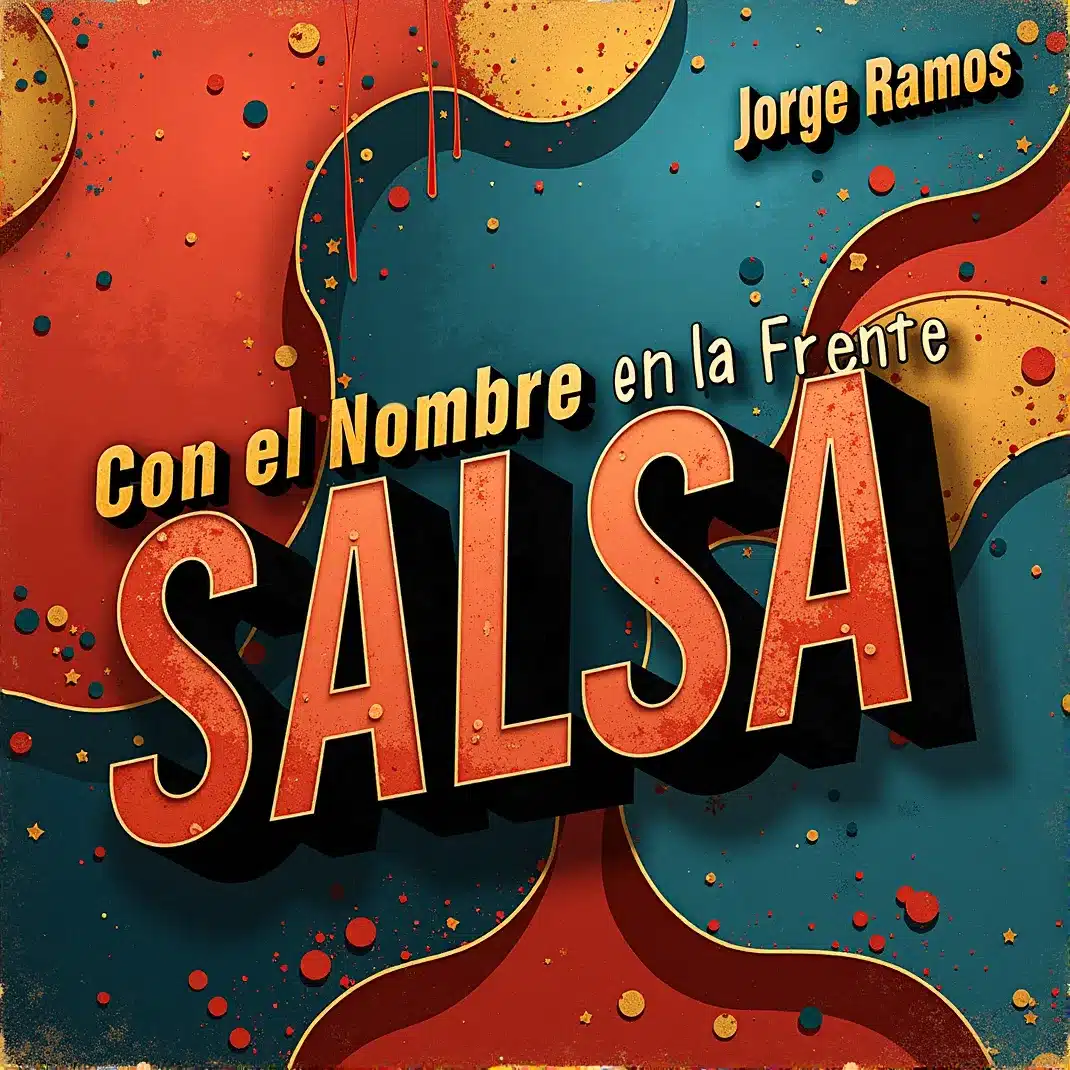 Portada de “Con el Nombre en la Frente”: silueta con postura firme bajo luz dorada de escenario sobre fondo oscuro, con el título grande arriba.