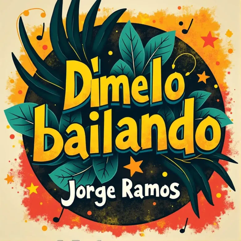 Portada cuadrada de estética tropical nocturna con energía bailable (silueta danzando y luces neón suaves); título “Dímelo bailando”.