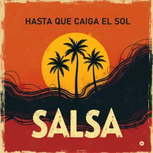 Portada del single "Hasta que caiga el sol" de Jorge Ramos, con los últimos bailarines de salsa en una pista casi vacía mientras el bar cierra y las luces cálidas se atenúan.