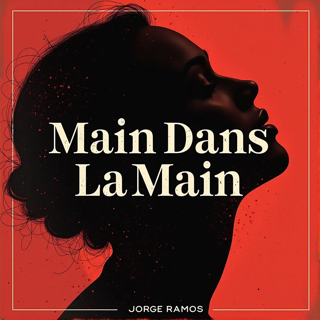 Portada “Main Dans La Main”: atmósfera cálida y luminosa; dos manos unidas en primer plano con luz suave dorada, composición limpia y tipografía elegante, sensación de lealtad y “ir más lejos juntos”.