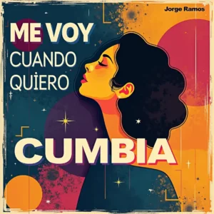 Portada del single "Me voy cuando quiero" de Jorge Ramos, con una figura de espaldas saliendo de un club tropical iluminado por neones en una calle de noche.