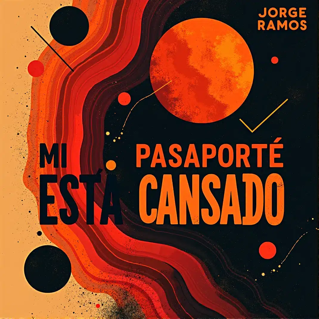 Portada cuadrada con pasaporte y estética de viaje (sellos, rutas y textura de papel), tono cálido y humorístico; título “Mi Pasaporte Está Cansado”.