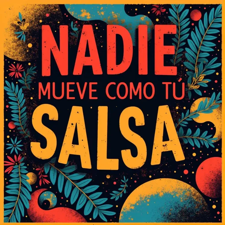 Portada del single "Nadie Mueve Como Tú" de Jorge Ramos, mostrando a un bailarín de salsa en el centro de una pista tropical bajo un foco de luz cálida, rodeado de gente mirando.