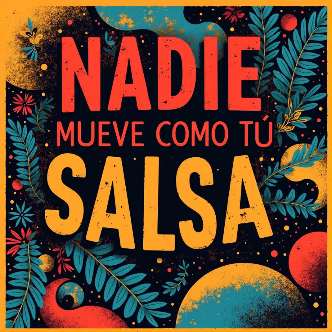Portada del single "Nadie Mueve Como Tú" de Jorge Ramos, mostrando a un bailarín de salsa en el centro de una pista tropical bajo un foco de luz cálida, rodeado de gente mirando.