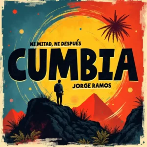 Portada del single "Ni Mitad, Ni Después" de Jorge Ramos: diseño en tonos rojos y naranjas con un símbolo de todo o nada, representando que no hay medias tintas en el amor.