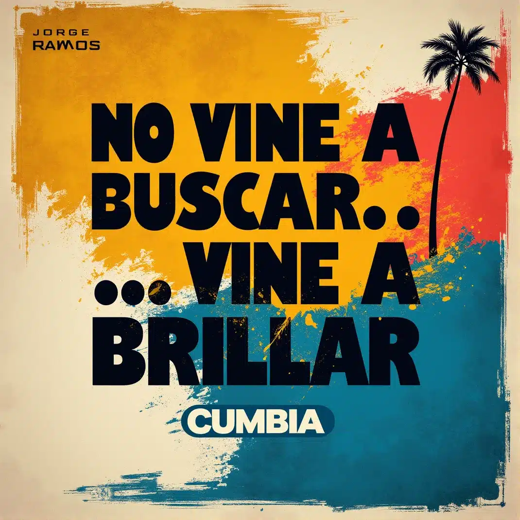 Portada moderna de “No vine a buscar, vine a brillar” de Jorge Ramos, con una persona segura en estudio, mirada directa y luz cálida que sugiere brillo propio.