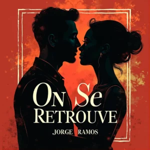 Portada “On Se Retrouve”: atmósfera cálida y sobria de reencuentro; luz suave, sensación de paz y madurez, composición limpia y tipografía elegante en francés.