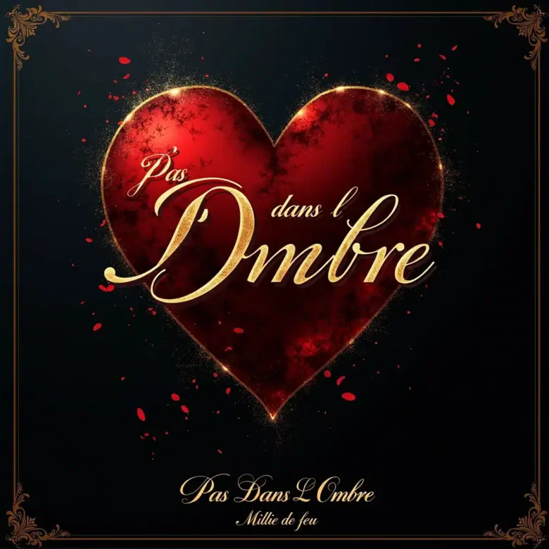 Portada “Pas Dans L’Ombre (M)”: bachata moderna en francés con tensión elegante y mensaje de transparencia; luz cálida y ambiente urbano, tipografía clara; sensación de “venir de frente” y elegir la paz.