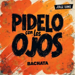 Portada “Pídelo con los ojos”: club nocturno con luz baja y neón cálido; dos siluetas bailando muy cerca, mirada intensa y tensión elegante; tipografía moderna y contraste alto.