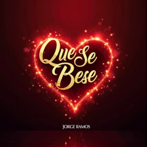 Portada “Que Se Bese”: escena nocturna intensa con luz baja y contraste cálido; dos siluetas a centímetros, miradas tensas y gesto a punto de besarse; tipografía audaz y mood prohibido y sensual.
