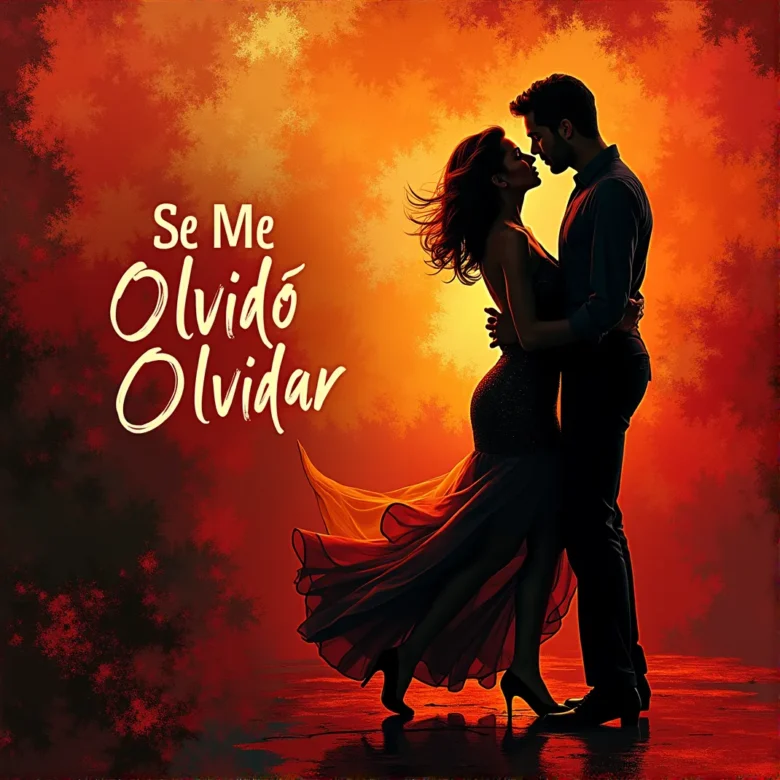 Portada del single “Se me olvidó olvidar” de Jorge Ramos, con el título en tipografía gigante en tonos rojos y naranjas sobre fondo claro, estilo moderno y editorial que refleja una salsa romántica y bailable.