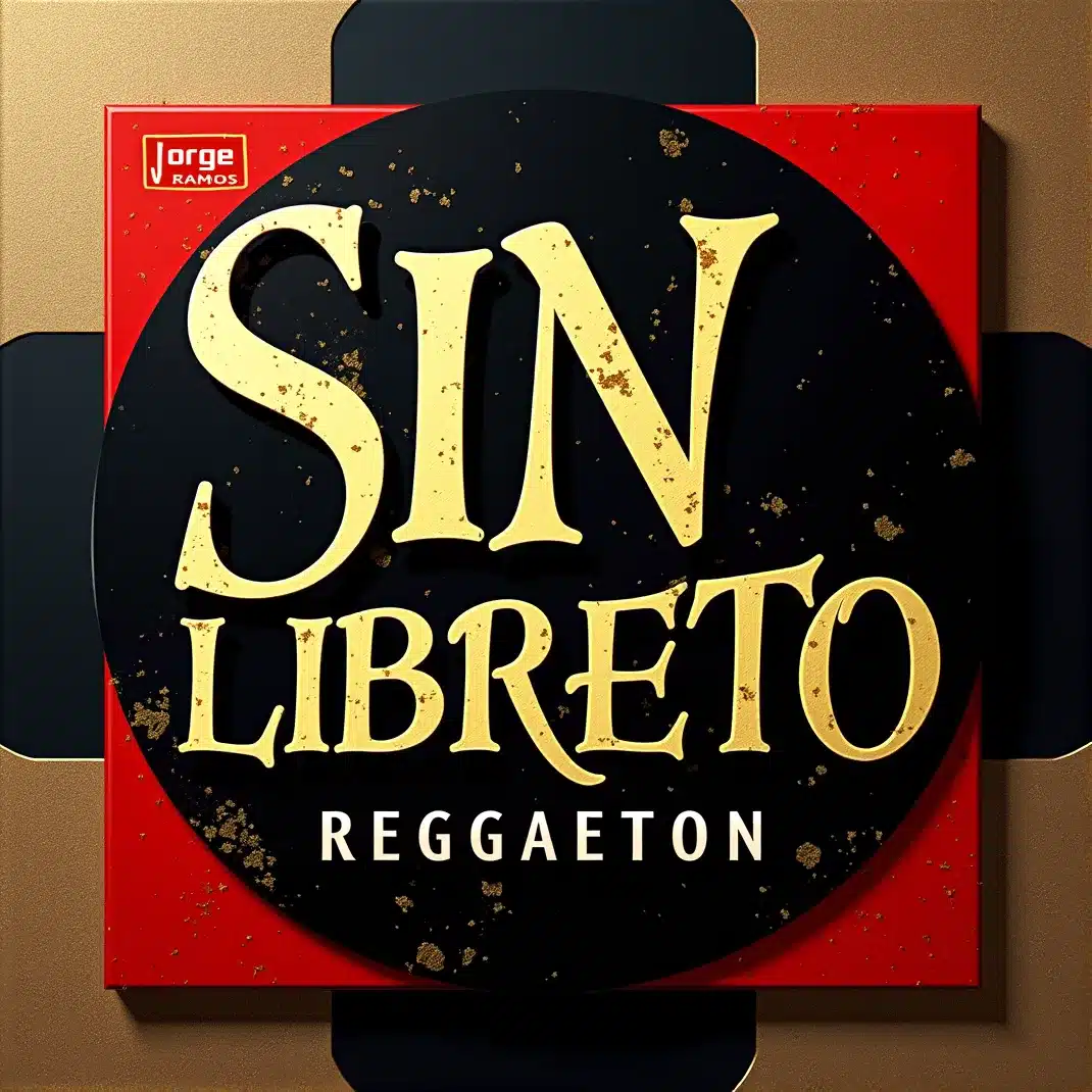 Portada cuadrada urbana con luces neón y ambiente de club latino; dos siluetas cerca en la pista, energía de dembow, sensación de magnetismo y movimiento; título “Sin Libreto” legible y centrado.