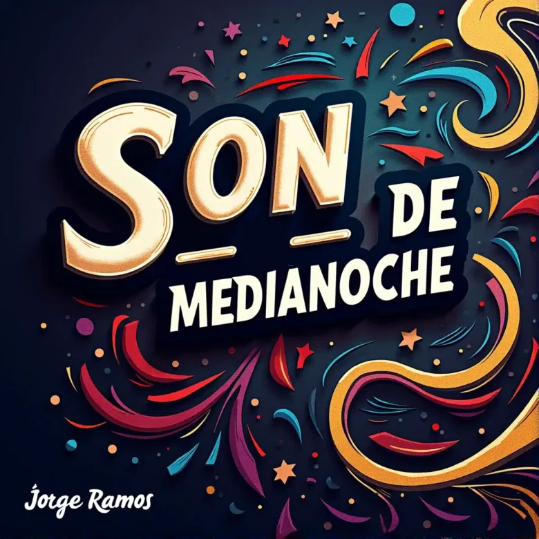 Portada de “Son de Medianoche”: reloj marcando medianoche con confeti dorado sobre fondo oscuro y el título destacado en la parte superior.