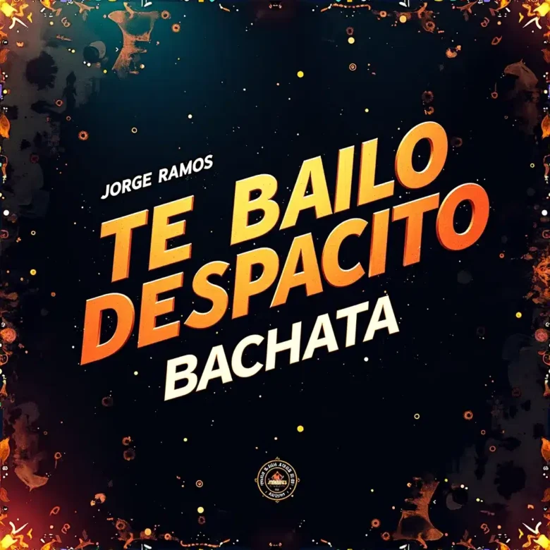 Portada “Te bailo despacito”: escena cálida y romántica en pista nocturna; pareja bailando muy cerca con luz suave, tipografía elegante y mood lento, dulce y bailable.