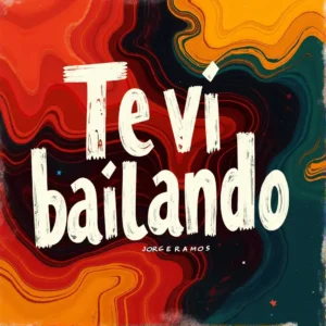 Portada cuadrada tropical nocturna con silueta bailando de espalda y luces cálidas; estética sensual y poderosa con el título “Te vi bailando”.