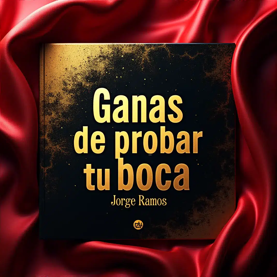 Portada del single “Ganas de probar tu boca” de Jorge Ramos: una pareja bailando salsa en una plaza al aire libre de noche, con luces cálidas y el título en letras claras en la parte superior.