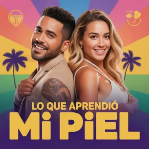 Portada del single “Lo que aprendió mi piel” de Jorge Ramos, con una pareja europea bailando muy cerca en un interior moderno con luz cálida o un primer plano de manos sobre la espalda, estética sensual y elegante, y el título destacado en la parte superior.