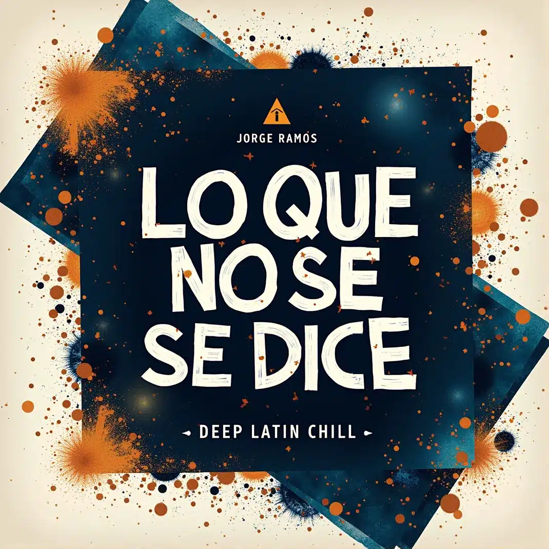 Portada cuadrada con atmósfera tropical nocturna: luna suave sobre playa/pista, siluetas bailando sin tocarse, bruma cálida, luces bajas, textura granulada fina y paleta turquesa/ámbar; título “Lo Que No Se Dice” legible.