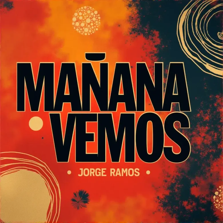 Portada “Mañana Vemos”: pista nocturna cálida con neón suave; dos siluetas muy cerca en baile coqueto, mirada cómplice y sonrisa; tipografía moderna bold con alto contraste y vibra juguetona.