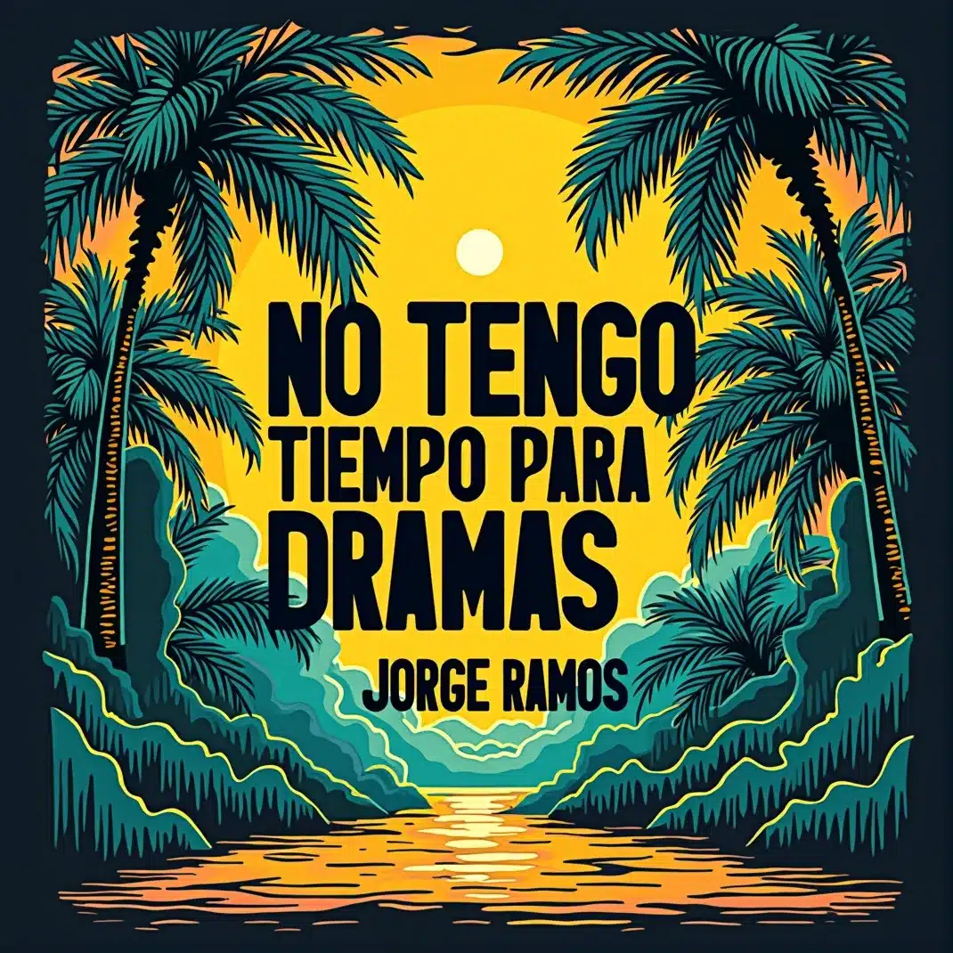 Portada del single "No tengo tiempo para dramas" de Jorge Ramos: imagen colorida de cumbia-pop con una persona bailando sin preocupaciones en la pista, simbolizando que deja los dramas fuera.