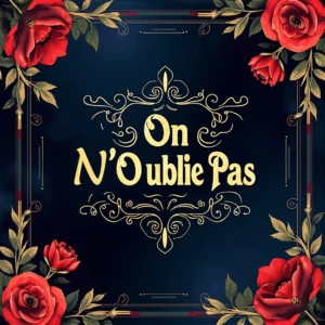 Portada “On N’Oublie Pas”: ambiente cálido y humano con luz suave; varias siluetas caminando juntas o manos entrelazadas, tipografía limpia en francés y mood de gratitud, comunidad y memoria.
