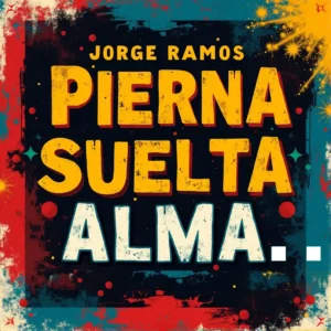 Portada de “Pierna Suelta, Alma Suelta”: diseño nocturno urbano con luces neón y una silueta en movimiento, con el título grande en la parte superior.