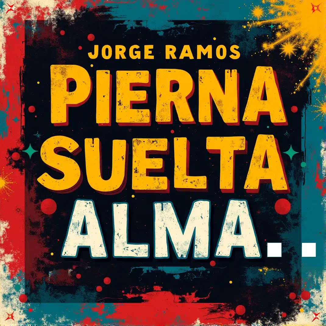Portada de “Pierna Suelta, Alma Suelta”: diseño nocturno urbano con luces neón y una silueta en movimiento, con el título grande en la parte superior.