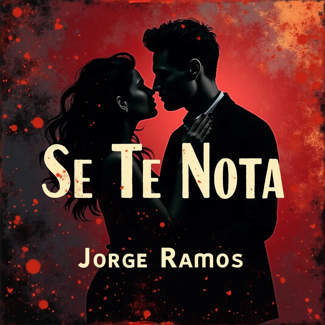 Portada “Se Te Nota”: luz cálida y limpia, pareja sonriendo y acercándose con calma en una pista suave; tonos ámbar y azul, atmósfera de paz y química sana; tipografía moderna y legible.