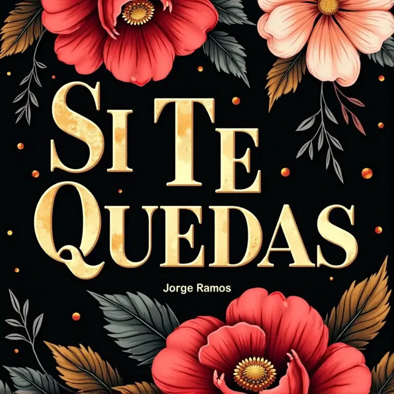 Portada cuadrada emotiva y cinematográfica: una figura de pie bajo luz cálida entre sombras, piano y cuerdas sugeridos, atmósfera épica y romántica; título “Si Te Quedas” legible.