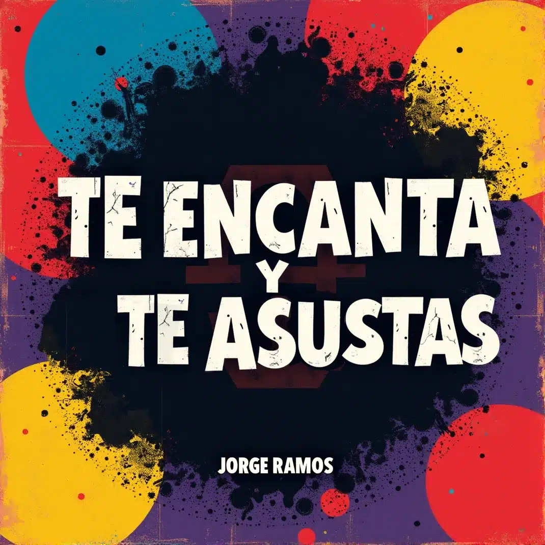 Portada de “Te Encanta y Te Asustas”: escena nocturna con luces neón magenta y cian, humo suave y siluetas bailando, con el título grande arriba.