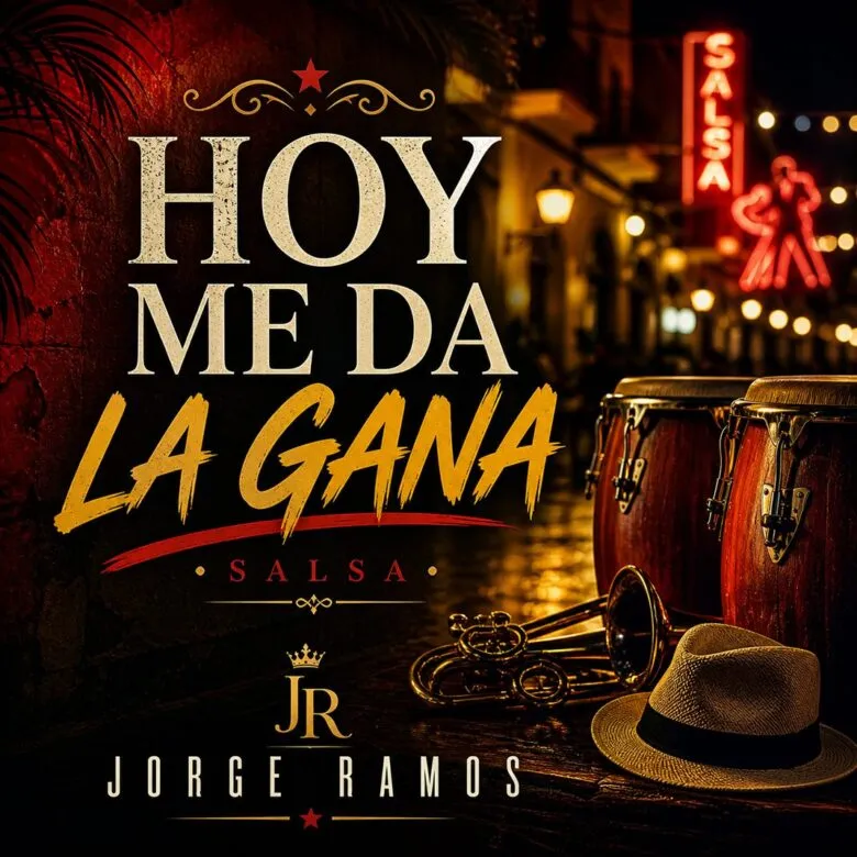Portada “Hoy me da la gana”: estelas rojo/ámbar y energía cinética; tipografía bold en alto contraste; ambiente de pista.