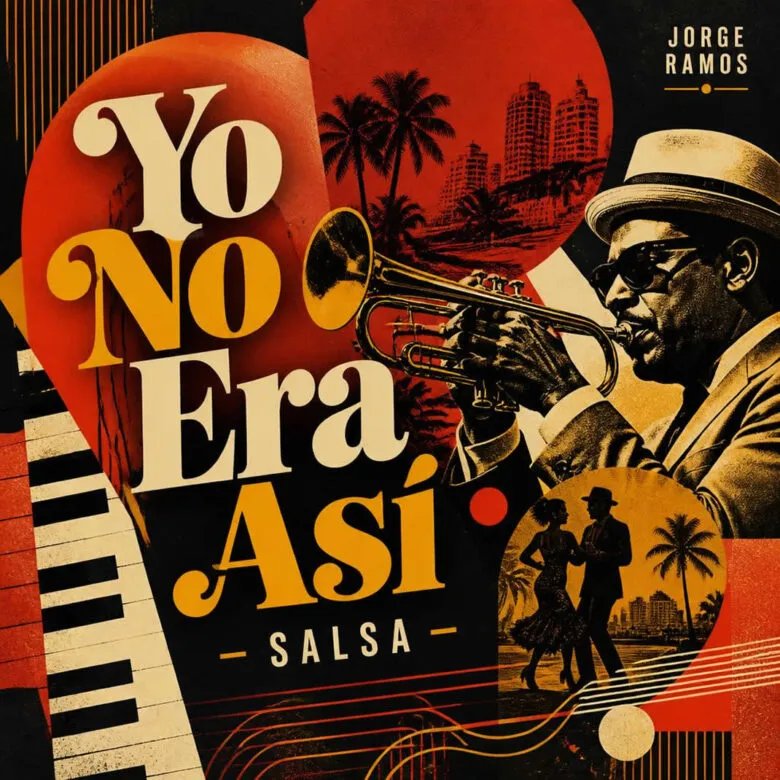 Portada de “Yo no era así”: estética nocturna latina con colores vibrantes y ambiente festivo; tipografía grande y contraste alto.