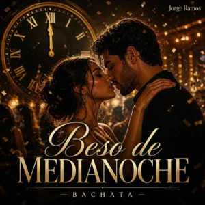 Portada pareja a punto de besarse mientras un reloj marca las doce.