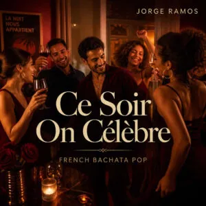 Portada escena cálida de celebración nocturna con luz baja y destellos dorados.