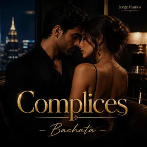 Portada “Complices”: atmósfera nocturna elegante con dos siluetas cercanas y miradas cómplices; luz cálida suave, tipografía limpia en francés y mood de respeto, clase y coqueteo sutil.