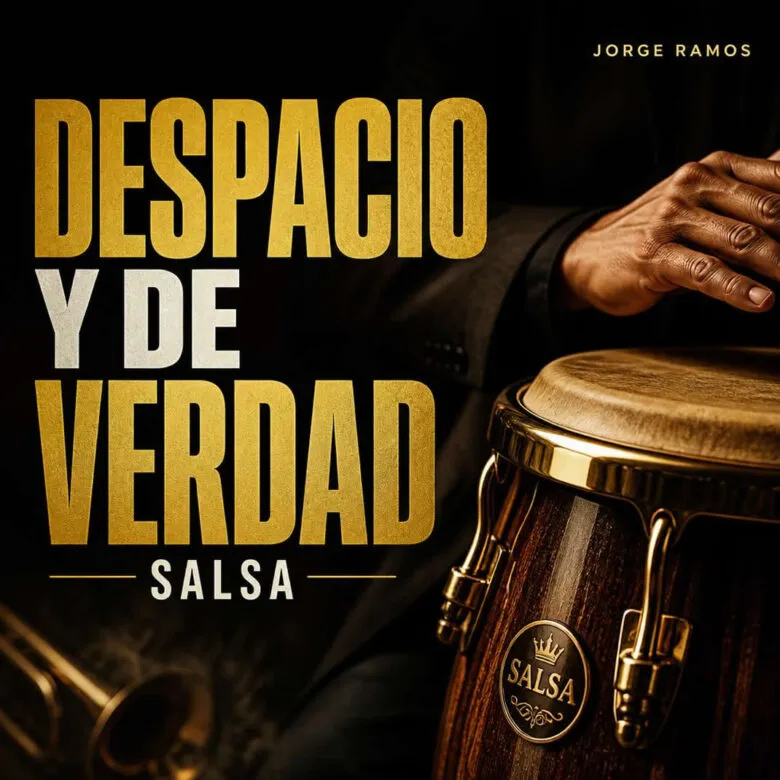 Portada “Despacio y de verdad”: primer plano de piano eléctrico con bokeh ámbar y tipografía elegante; atmósfera sensual.