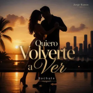Portada pista romántica con luz cálida de madrugada, siluetas bailando pegaditos; atmósfera suave con sensación de amanecer.