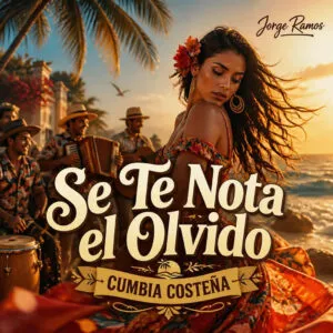 Portada escena tropical nocturna con una pareja separándose en la pista, gesto de desamor honesto, luces cálidas.