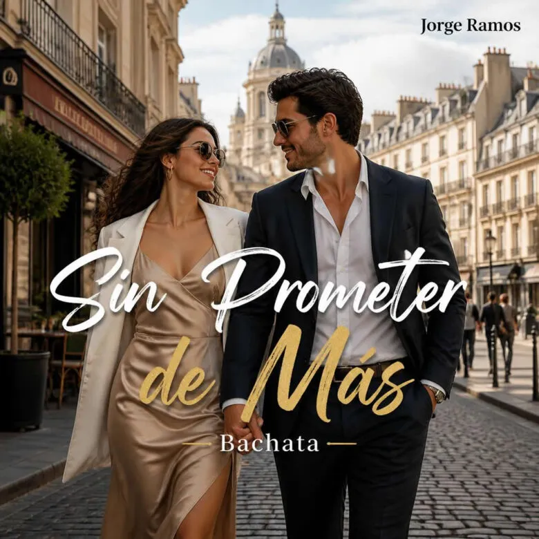 Portada “Sin Prometer de Más”: pareja caminando tranquila en luz cálida de atardecer.